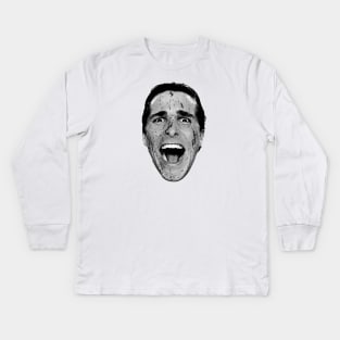 American Psycho I (High Definition, Monochrome). Kids Long Sleeve T-Shirt